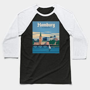 HAMBURG GERMANY TRAVEL VINTAGE Baseball T-Shirt